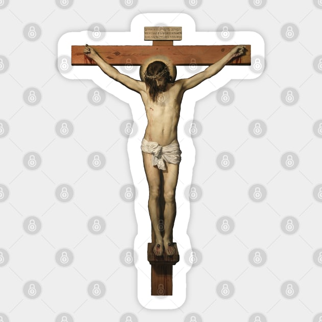 Christ on the Cross Transparent Background Design Sticker by Brasilia Catholic